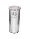 Lixeira em Aço Inox 30x70 Com Tampa Meia Esfera Pintada - Jsn
