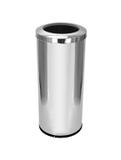 Lixeira em Aço Inox 30x70cm com Aro em Inox - Jsn