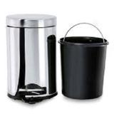 Lixeira Em Aço Inox Com Pedal 12l Com Cesto Removível - Jfz