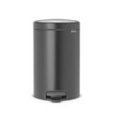 Lixeira em aço inox new icon preta - 12l - Brabantia