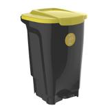 Lixeira em plastico t-force preto e amarelo 100 litros - Tramontina