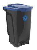 Lixeira Empresarial T-Force 100L Preto/Azul - Tramontina