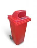 Lixeira Gari 120 Litros com Roda de 200mm e Tampa Chamine Bralimpia