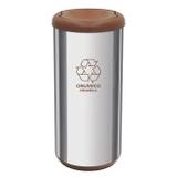 Lixeira Inox 40L Cápsula Selecta Plus Basculante Marrom 94539203 Tramontina