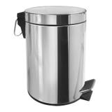 Lixeira Inox 5 Litros com Pedal Balde Removível CleanHome Prata