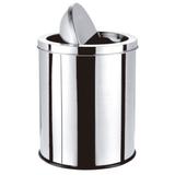 Lixeira Inox 8L Basculante Escritorio Banheiro Cozinha - Dcora