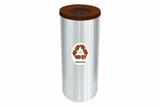 Lixeira Inox Abertura Superior 32 Litros Orgânico Marrom - Só Lixeiras