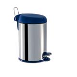 Lixeira Inox com Pedal 5l Tampa Azul - Brinox