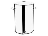 Lixeira Inox com Pedal com Tampa 110L - Brinox Decorline 3041/203