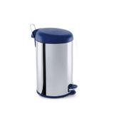 Lixeira Inox Com Pedal Tampa 12 Litros Azul - Brinox
