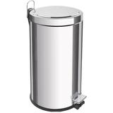 Lixeira inox com pedal tramontina acabamento polido e balde interno 20 l - D3 equipamentos