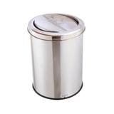 Lixeira Inox Com Tampa Flip-TopInox (Basculante) 30 Litros Largo - Aldinox