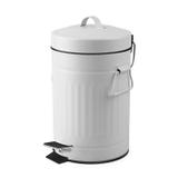 Lixeira inox retro 5l branca - Art house