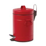 Lixeira inox retro 5l vermelho - Art house