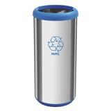 Lixeira Inox Tramontina 40 Litros Cápsula Selecta Plus Azul