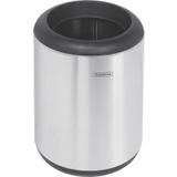 Lixeira inox tramontina com acabamento scotch brite aro e base em polipropileno 10l