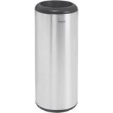 Lixeira inox tramontina com acabamento scotch brite aro e base em polipropileno 20l
