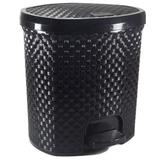 Lixeira Nitron Rattan com Pedal 6 Litros - Plasnorthon
