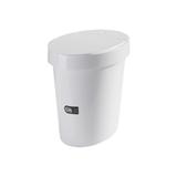 Lixeira Oval Branca 5,0 Litros - Coza