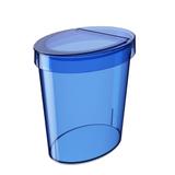 Lixeira Oval Glass 5 Litros Azul Coza - Brinox