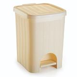 Lixeira Para Banheiro de Plástico 12 Litros com Pedal Creme - Nitron