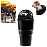 Lixeira para Carro Copo 600ml Luxcar Porta Trecos Moedas Taxi Uber Preto