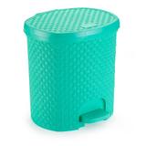 Lixeira para Cozinha de Plástico 6 Litros com Pedal Verde - Nitron
