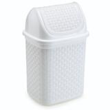 Lixeira Para Cozinha de Plástico com Basculante 4,5 L Branco - Nitron
