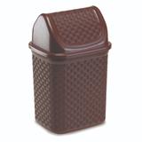Lixeira Para Cozinha de Plástico com Basculante 4,5 L Marrom - Nitron