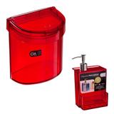 Lixeira para Pia 2,7 L + Dispenser Multi Vermelho - Coza - Brinox