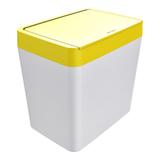 Lixeira Para Pia 5 Litros - Branco/Amarelo - Crippa