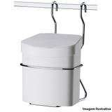 Lixeira Pia Future com Suporte Cromado Branca 2L - 26493