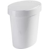 Lixeira Plástica Oval Retro 5 Litros Cozinha Banheiro Tampa Branca - Coza