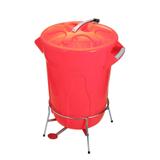 Lixeira Plástica Redonda com Suporte em Aço Galvanizado Pintado - 30 Lt's - Tupil