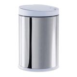 Lixeira Press Inox Com Tampa 4 Litros Branco - Brinox