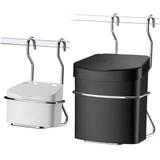 Lixeira Preta 2,5L com Suporte +Saleiro Branco com Suporte - Future