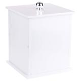 Lixeira Quadrada Branco Para Banheiro 26cm Capacidade 6,2l - Pontto lavabo