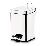 Lixeira Quadrada Inox com Pedal e Balde 12 Litros - Brinox