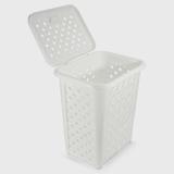 Lixeira Rattan 5 Litros Branca Paramount