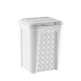 Lixeira rattan 5 litros branco - Paramount