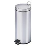 Lixeira Redonda 30 Litros, com Pedal e Cesto Removível - em Inox - Travel max