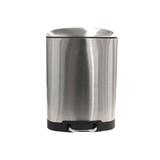 Lixeira Retangular com Cesto Removível 12 Litros Inox Escovado - Casanova