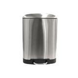 Lixeira Retangular com Pedal 12 Litros Inox Escovado - Casanova