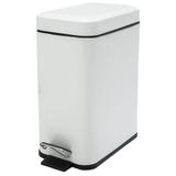 Lixeira retangular slim ferro 5l branca - kala
