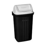 Lixeira Tampa Basculante 10L Referência 281 Preto - Sanremo