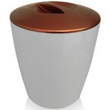 Lixeira Vitra Vintage 5L Para Cozinha Banheiro E Escritório Branco e Cobre - Ou