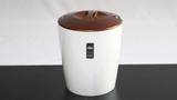 Lixeira vitra vintage branco tampa cobre 850 - Ou