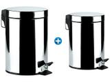 Lixeiras Inox com Pedal e Tampa 5L e 3L - HomeGarden