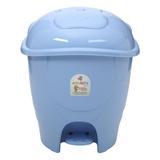 Lixeirinha com pedal leitosa azul - Adoleta
