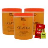 Love Potion Kit 3 Gelatina Capilar Mega Hidratante+ Óleo Argan+ Sachê Amacia Bel